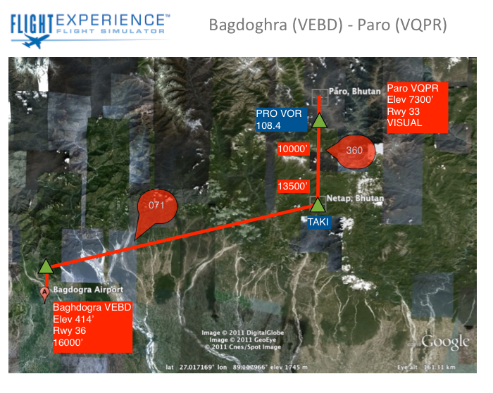 Paro Airport Approach Chart